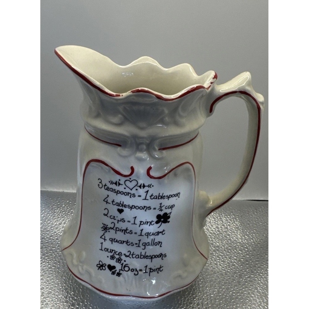 OLD FOLEY JAMES KENT STAFFORDSHIRE PITCHER WITH MEASUREMENTS - ENGLAND